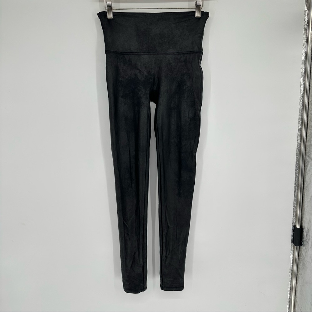 Spanx Faux Leather Black Leggings Large